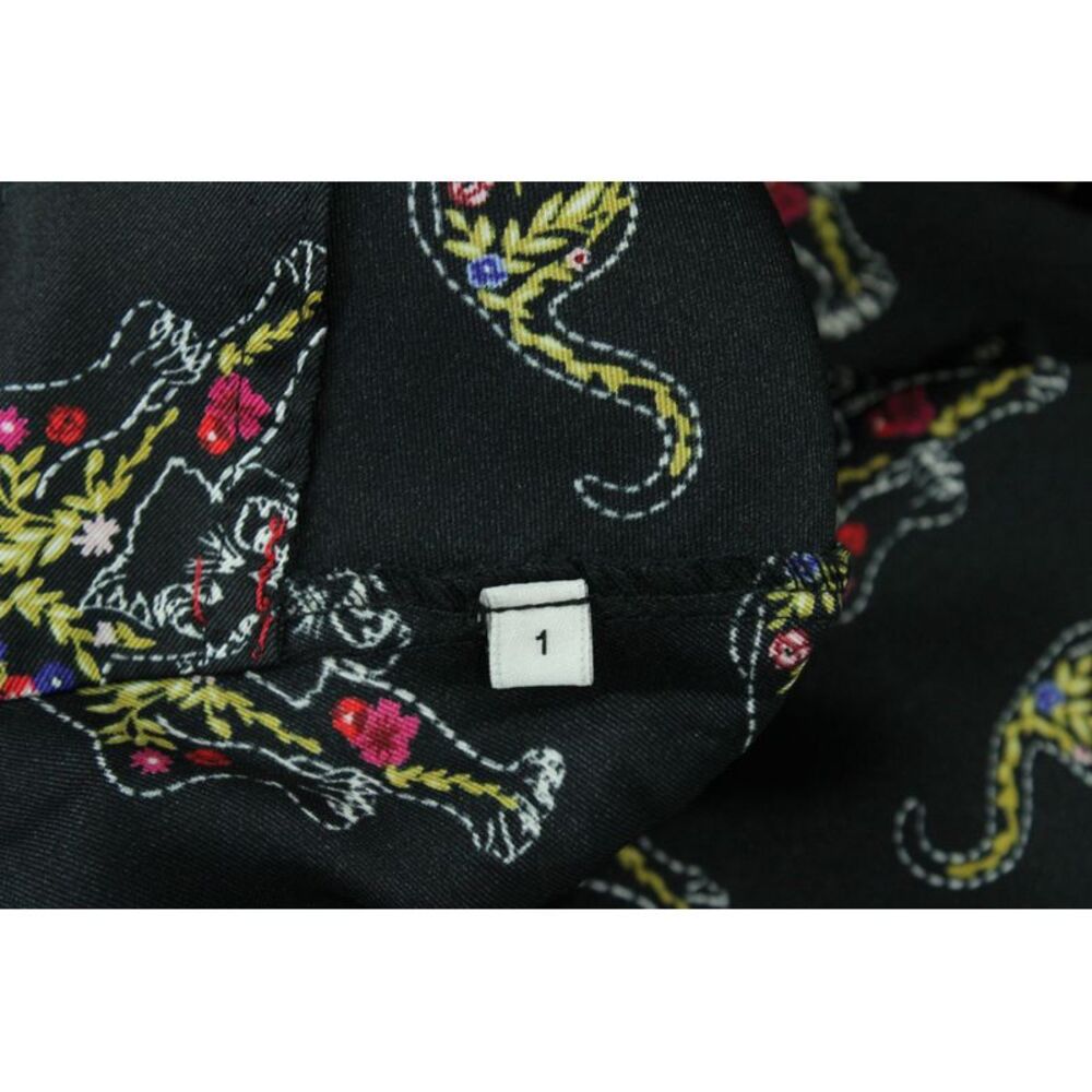 Sandro Paris Aya Tiger Print Blouse in Black Print Polyester - Picture 5 of 5
